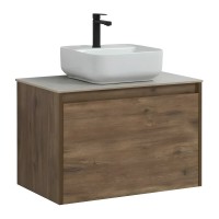 Тумба под раковину Aquanet Nova Lite 249514, 75 см, 1+1 ящик в ящике, цвет дуб рустикальный