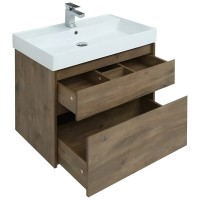 Тумба под раковину Aquanet Nova Lite 249515, 75 см, 2 ящика, цвет дуб рустикальный