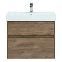 Тумба под раковину Aquanet Nova Lite 249515, 75 см, 2 ящика, цвет дуб рустикальный