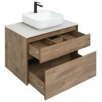 Тумба под раковину Aquanet Nova Lite 249515, 75 см, 2 ящика, цвет дуб рустикальный