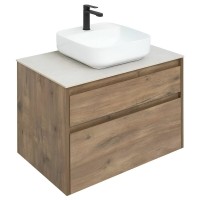 Тумба под раковину Aquanet Nova Lite 249515, 75 см, 2 ящика, цвет дуб рустикальный