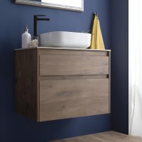 Тумба под раковину Aquanet Nova Lite 249515, 75 см, 2 ящика, цвет дуб рустикальный