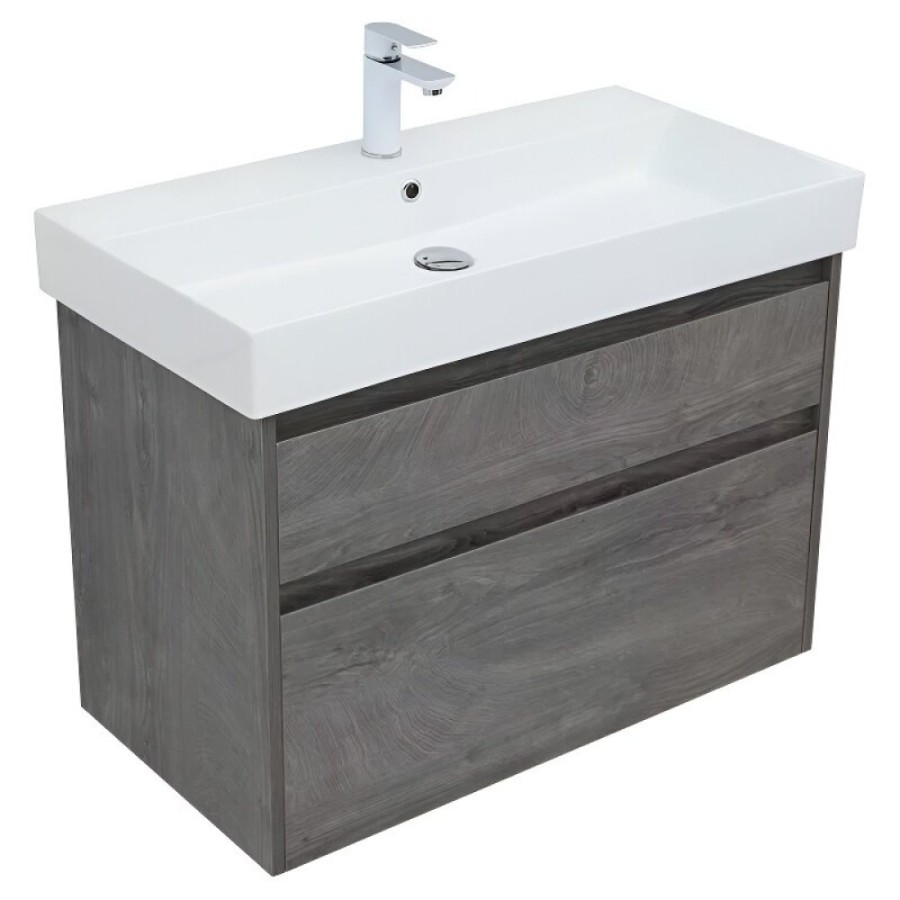 Тумба под раковину Aquanet Nova Lite 249937, 85 см, 2 ящика, цвет дуб рошелье