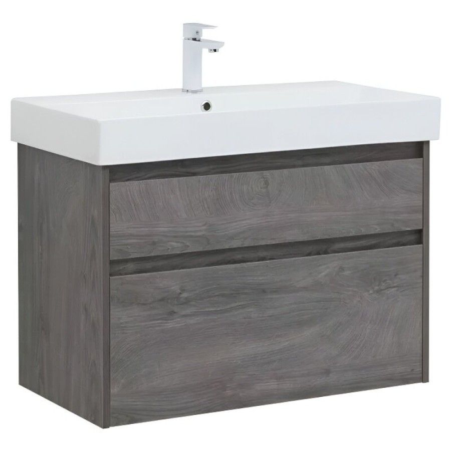 Тумба под раковину Aquanet Nova Lite 249937, 85 см, 2 ящика, цвет дуб рошелье