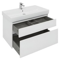 Тумба под раковину Aquanet Nova Lite 249940, 100 см, цвет белый глянец
