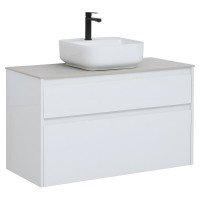 Тумба под раковину Aquanet Nova Lite 249940, 100 см, цвет белый глянец