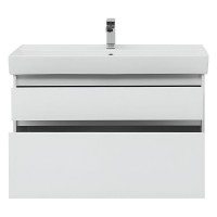 Тумба под раковину Aquanet Nova Lite 249940, 100 см, цвет белый глянец