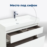 Тумба под раковину Aquanet Nova Lite 249940, 100 см, цвет белый глянец