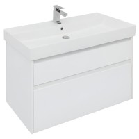 Тумба под раковину Aquanet Nova Lite 249940, 100 см, цвет белый глянец