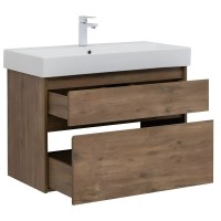 Тумба под раковину Aquanet Nova Lite 249954, 85 см, 2 ящика, цвет дуб рустикальный
