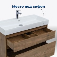 Тумба под раковину Aquanet Nova Lite 249957, 100 см, цвет дуб рустикальный