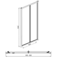 Душевая дверь Aquanet Alfa, 90 x 200 см, стекло прозрачное, профиль хром, 252214