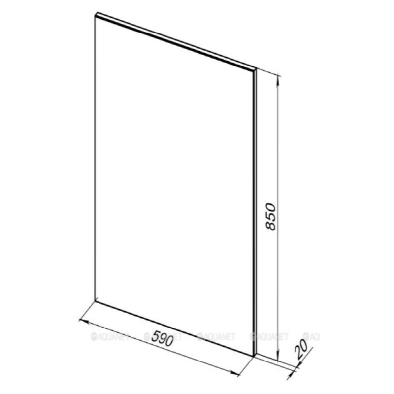 Зеркало Aquanet Lino 253905, 60 см, белое матовое