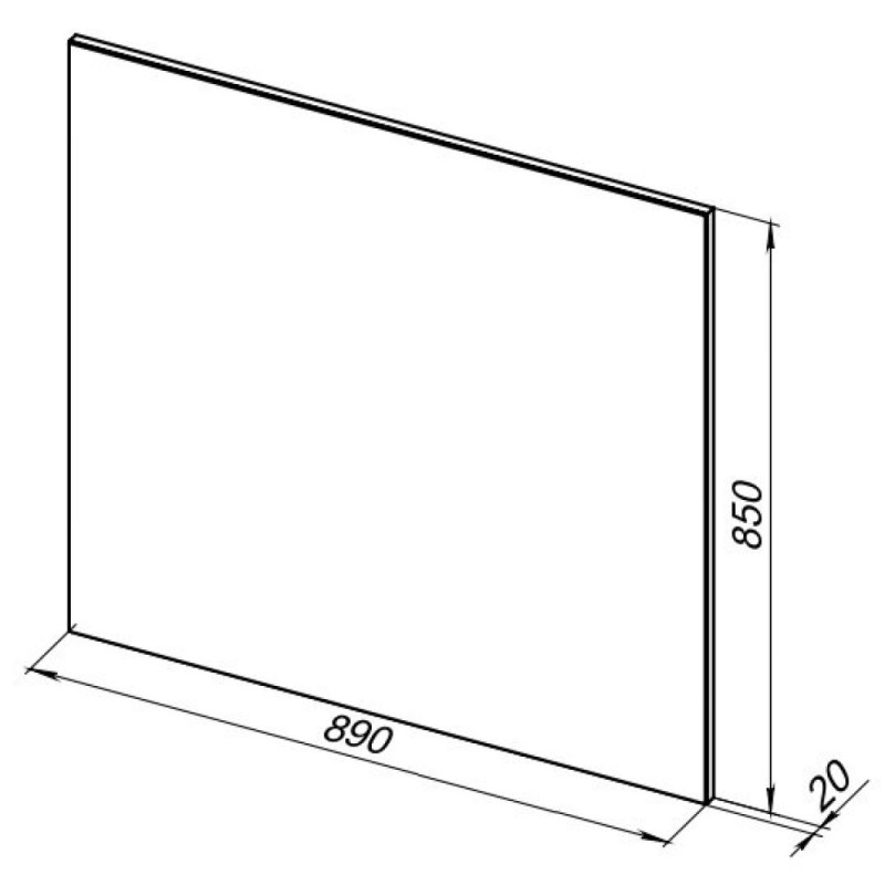 Зеркало Aquanet Lino 253908 90 см, белый матовый