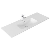 Раковина Aquanet Flat 00254366, 120 см, керамика, белая