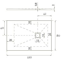 Душевой поддон Aquanet Pleasure 120 x 80 x 3 см