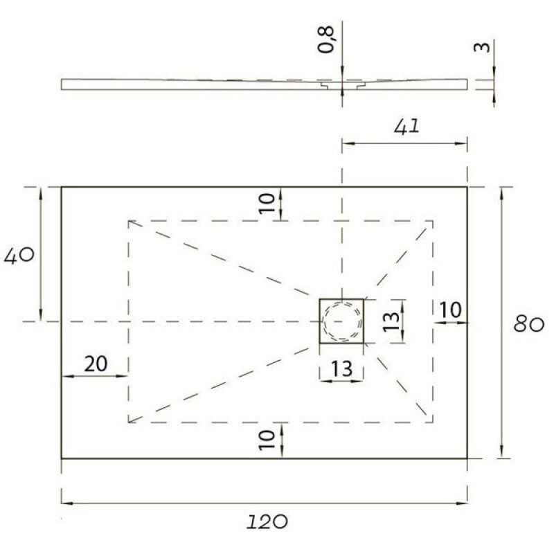 Душевой поддон Aquanet Pleasure 120 x 80 x 3 см