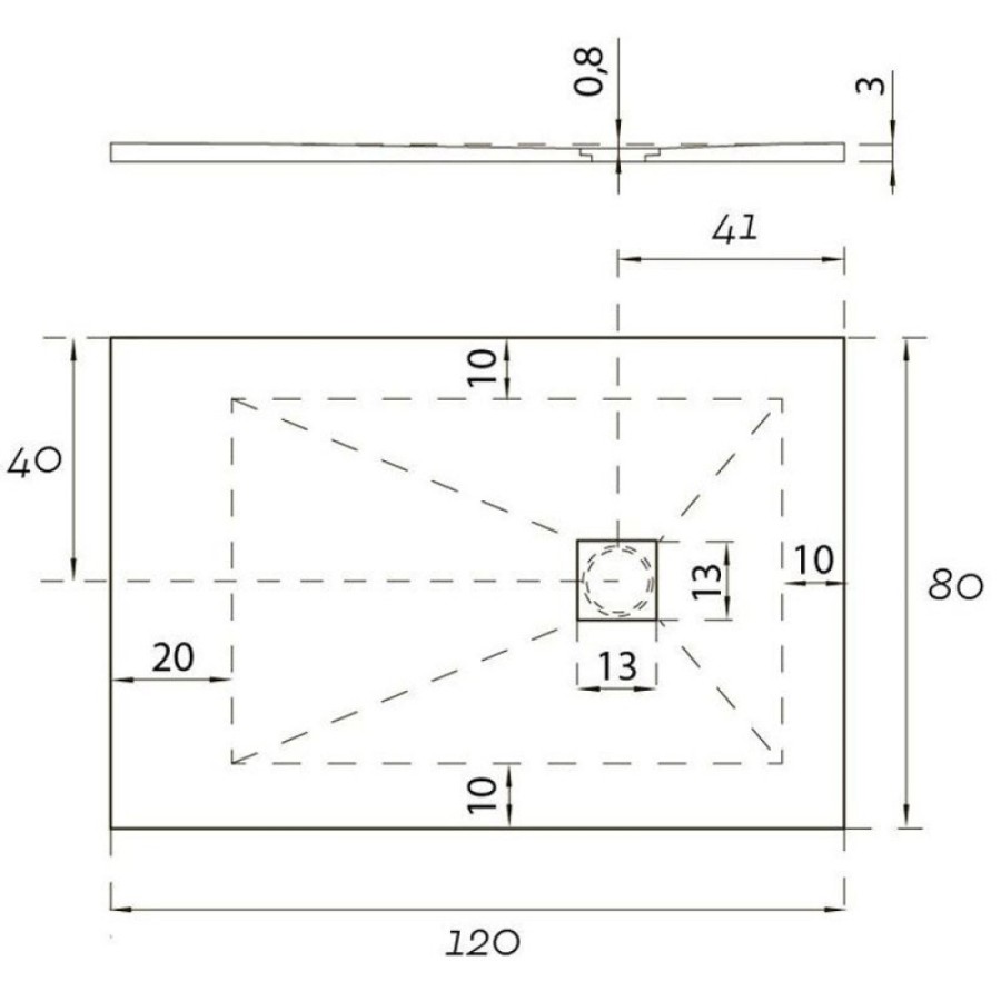 Душевой поддон Aquanet Pleasure 120 x 80 x 3 см