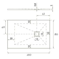 Душевой поддон Aquanet Pleasure 160 x 80 x 3 см