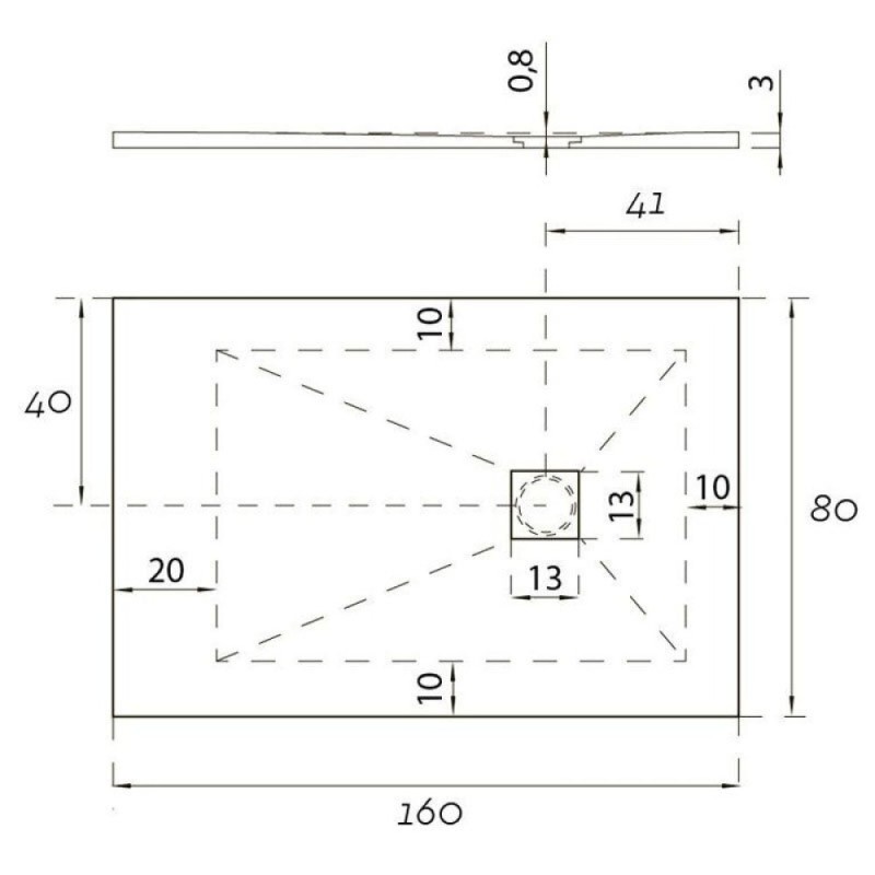 Душевой поддон Aquanet Pleasure 160 x 80 x 3 см