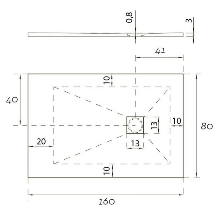 Душевой поддон Aquanet Pleasure 160 x 80 x 3 см