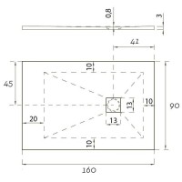 Душевой поддон Aquanet Pleasure 160 x 90 x 3 см