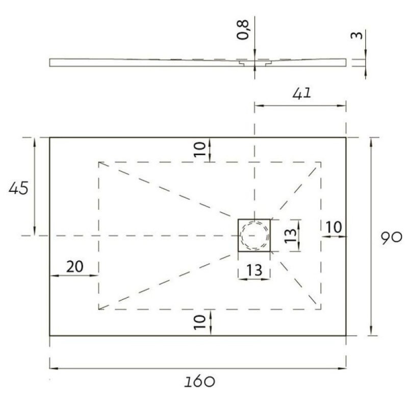 Душевой поддон Aquanet Pleasure 160 x 90 x 3 см