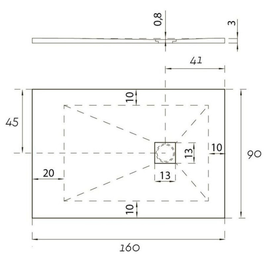Душевой поддон Aquanet Pleasure 160 x 90 x 3 см