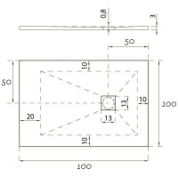 Душевой поддон Aquanet Pleasure 100 x 100 см, квадратный, белый