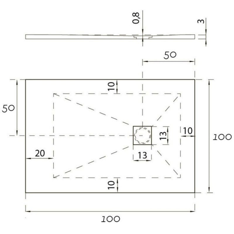 Душевой поддон Aquanet Pleasure 100 x 100 см, квадратный, белый