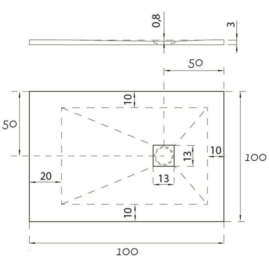 Душевой поддон Aquanet Pleasure 100 x 100 см, квадратный, белый