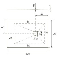 Душевой поддон Aquanet Pleasure 120 x 90 x 3 см
