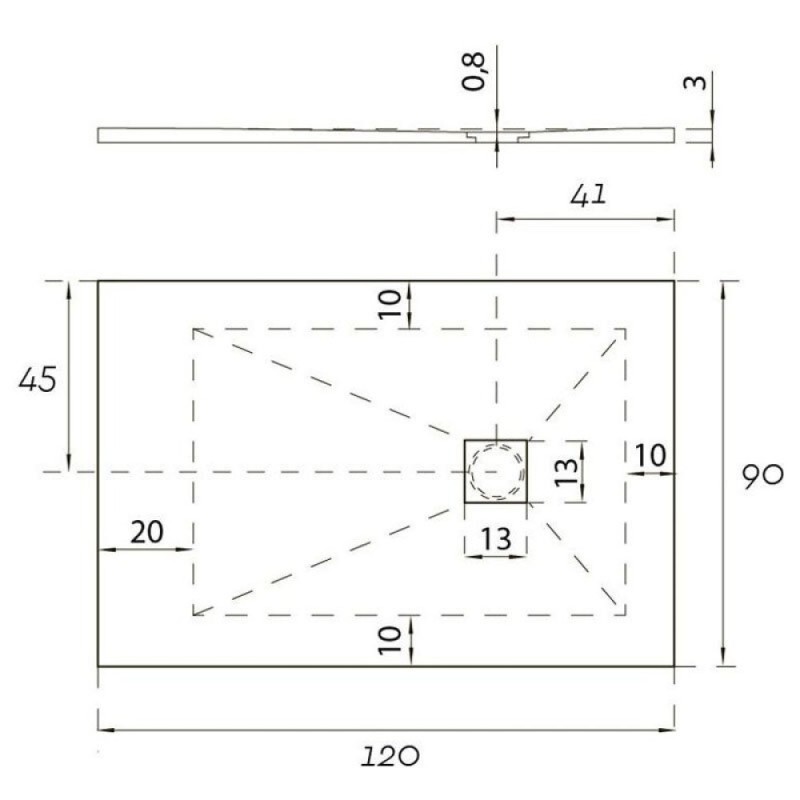 Душевой поддон Aquanet Pleasure 120 x 90 x 3 см
