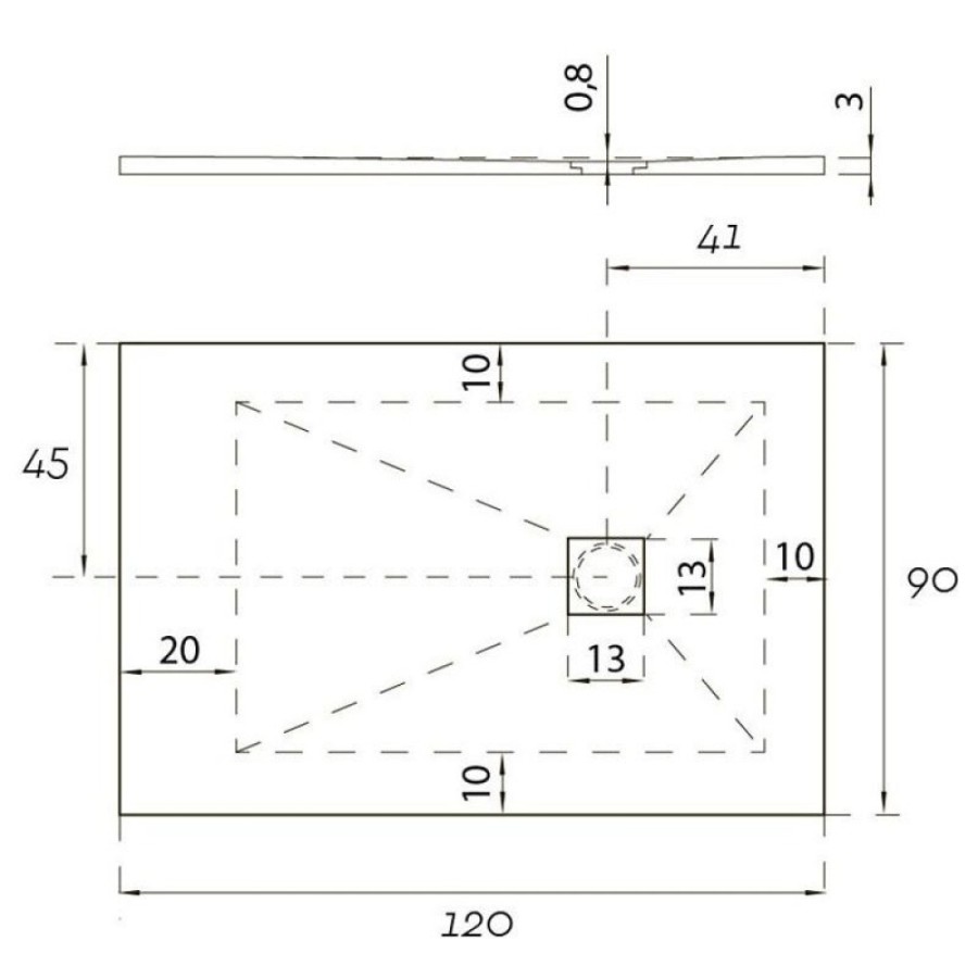 Душевой поддон Aquanet Pleasure 120 x 90 x 3 см