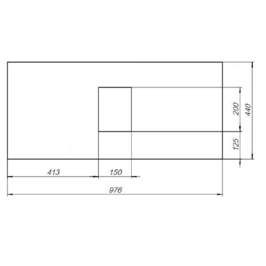 Столешница Aquanet Nova Lite 257606, 100 см, керамогранит, бежевый