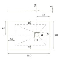 Душевой поддон Aquanet Pleasure 258879 140 х 90 см, прямоугольный, серый камень