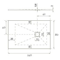 Душевой поддон Aquanet Pleasure 258892 140 х 80 см, прямоугольный, черный камень