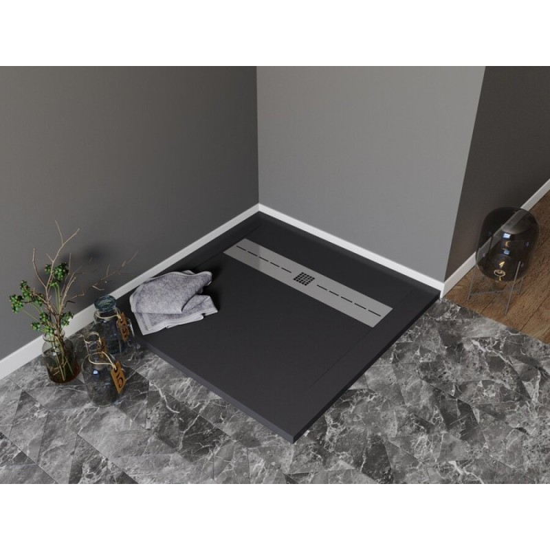 Душевой поддон Aquanet Delight 258896 90 х 90 см, квадратный, черный камень