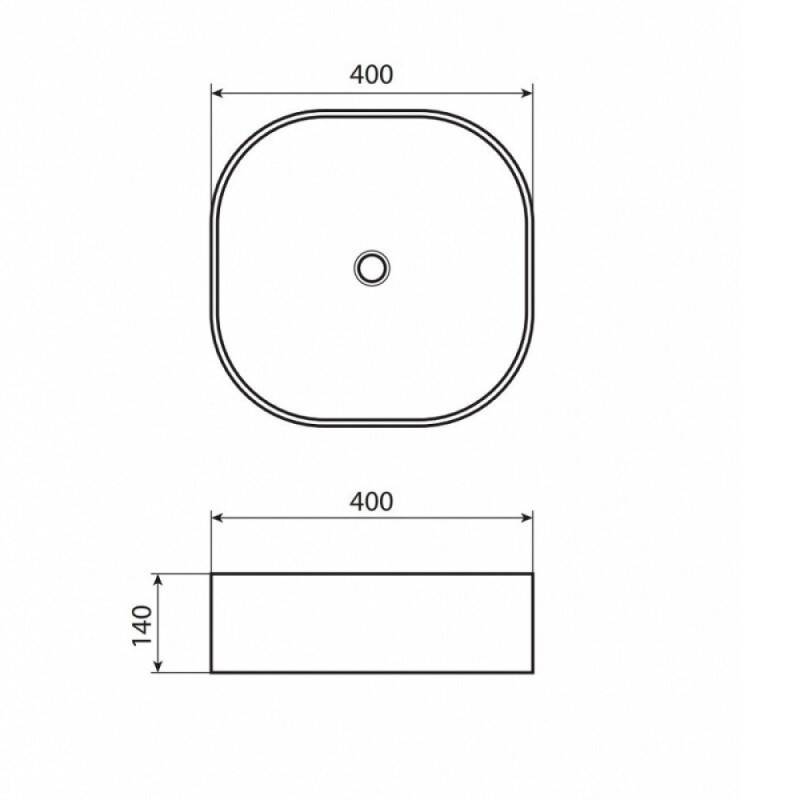 Раковина Allen Brau Priority 00262043, 40 см, накладная, керамика, белая