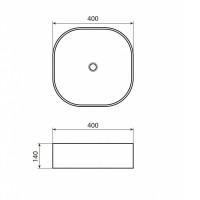 Раковина Allen Brau Priority 00262043, 40 см, накладная, керамика, белая