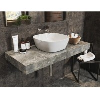 Раковина Allen Brau Priority 00262043, 40 см, накладная, керамика, белая