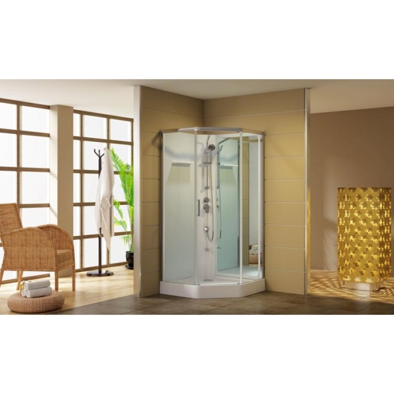 Душевая кабина Aquanet Passion P 2.0, 90 x 90 см, профиль хром, прозрачное стекло, 263870