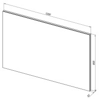 Зеркало Aquanet Гласс 274009, 120 см, с LED подсветкой, цвет белый