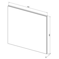 Зеркало Aquanet Гласс 274016, 80 см, с LED подсветкой, цвет белый