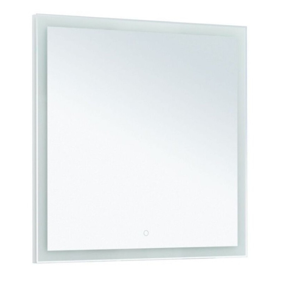Зеркало Aquanet Гласс 274016, 80 см, с LED подсветкой, цвет белый
