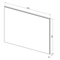 Зеркало Aquanet Гласс 274134, 100 см, с LED подсветкой, цвет белый
