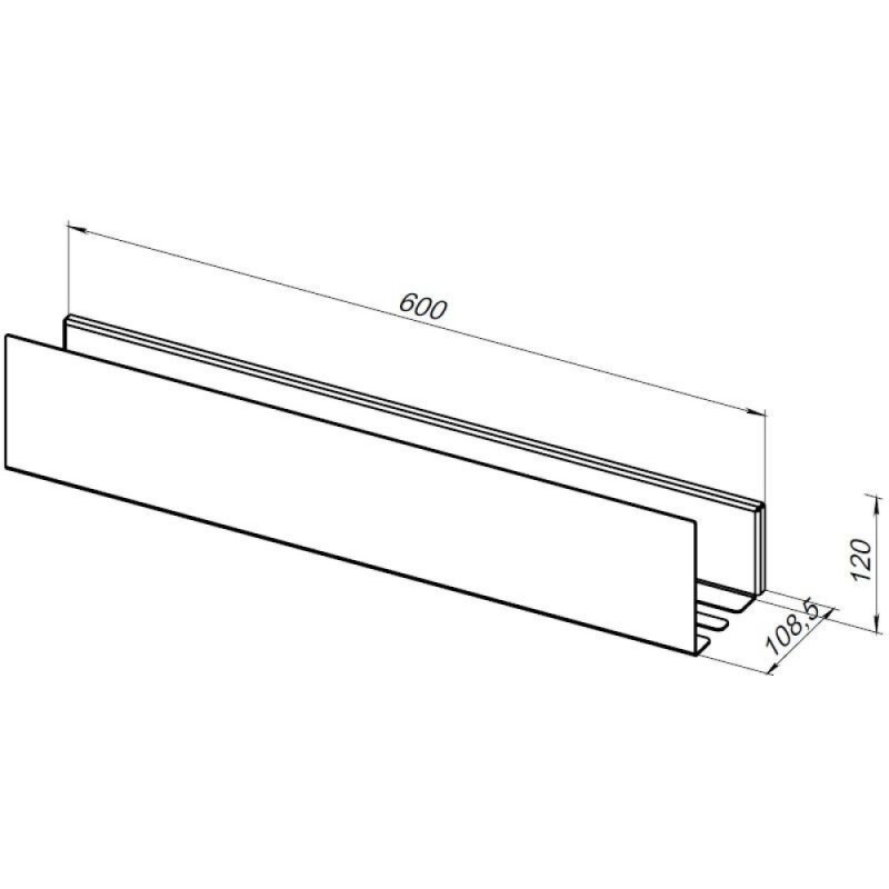 Полка Aquanet Магнум 274182, 60 х 12 см, черный матовый