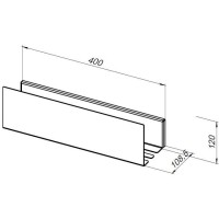 Полка Aquanet Магнум 274188, 40 х 12 см, черный матовый