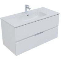 Тумба под раковину Aquanet Алвита New 100 см, подвесная, цвет белый матовый, 277518
