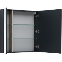 Зеркальный шкаф Aquanet Алвита New, 80 см, цвет антрацит матовый, 277535